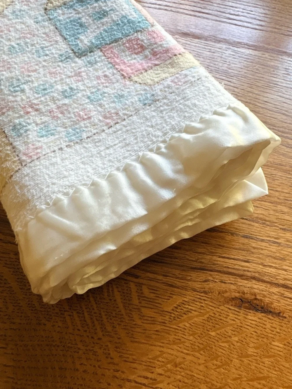 Riegel blanket 36x50 Baby nursery Blanket- satin trim- 100% cotton- Made in USA